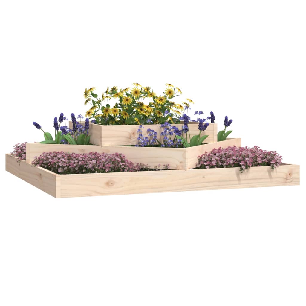 Jardinera De Madera Maciza De Pino 112x112x27 Cm_2