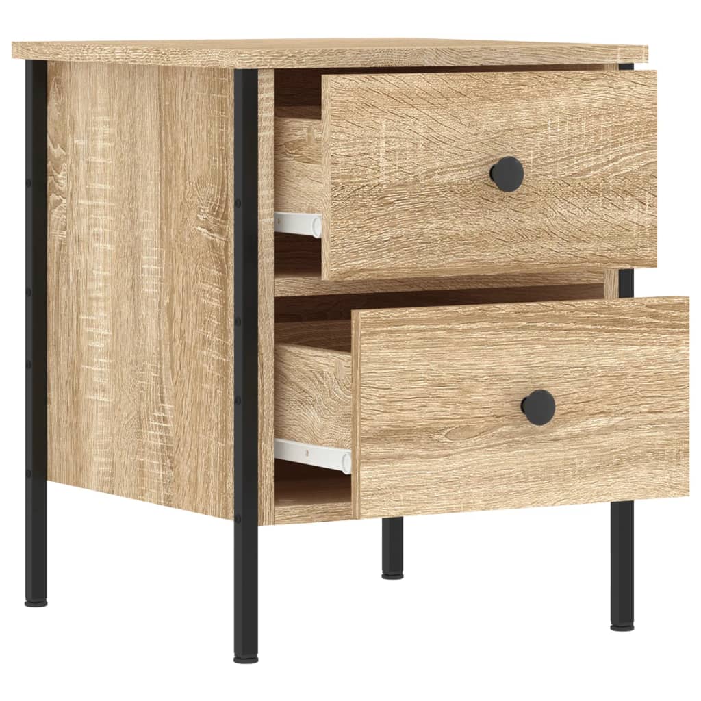Mesita De Noche Madera De Ingeniería Roble Sonoma 40x42x50 Cm_4