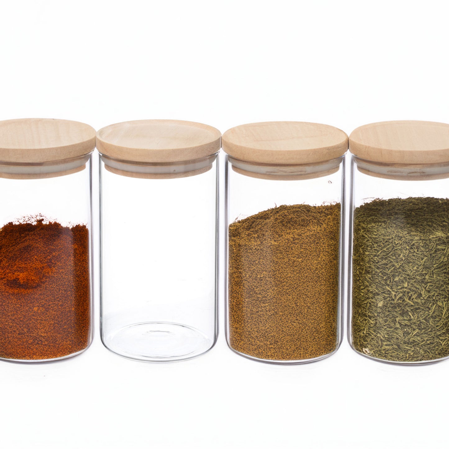 Wellhome - Tarro De Vidrio Y Madera, Cierre Hermético 1l