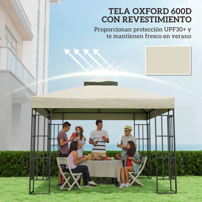 Outsunny Techo De Repuesto Para Cenador 3x3 M Con Techo Doble Protección Uv 30+_5
