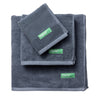 Set 3pcs Toallas De Baño (30x50+50x90+70x140cm) 450 Gsm 100%algodon Gris Oscuro Casa Benetton