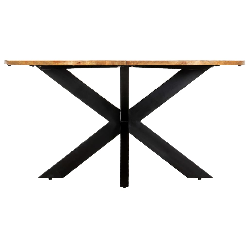 Mesa De Comedor Redonda De Madera Maciza De Mango 150x76 Cm_0