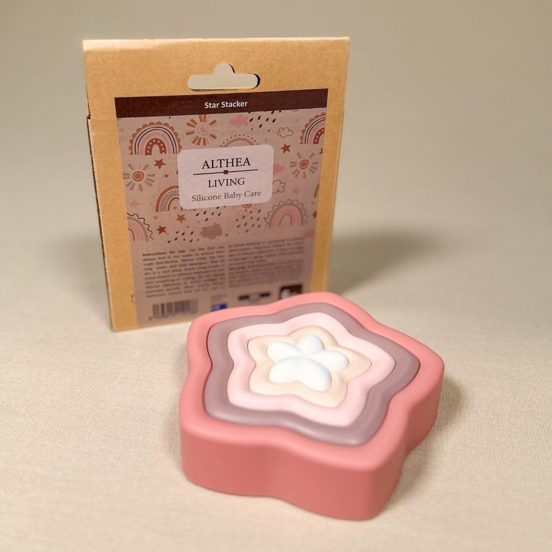 Estrella Apilable Sensorial Para Bebé De Silicona Orgánica Althea Living Multicolor_3
