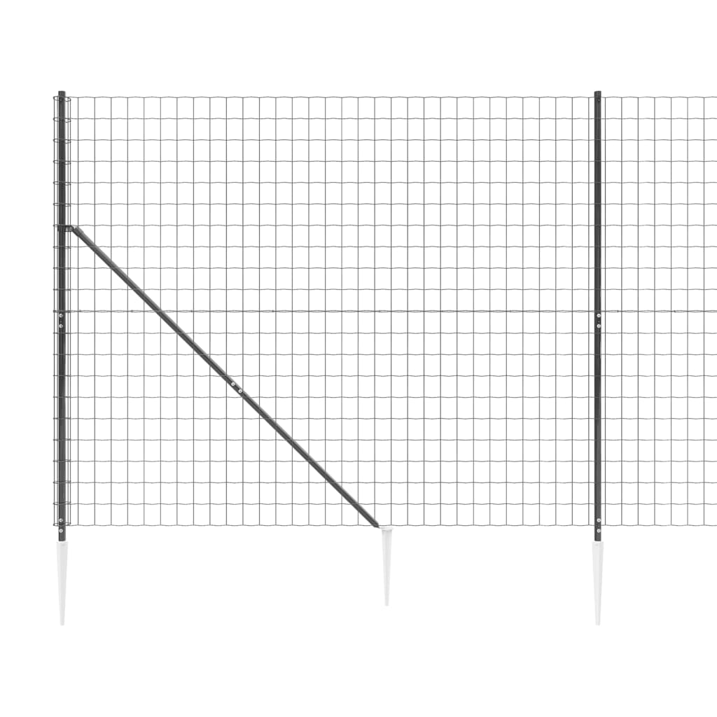 Cerca De Alambre Con Pinchos De Anclaje Gris Antracita 1,8x25 M / Vetonek_3