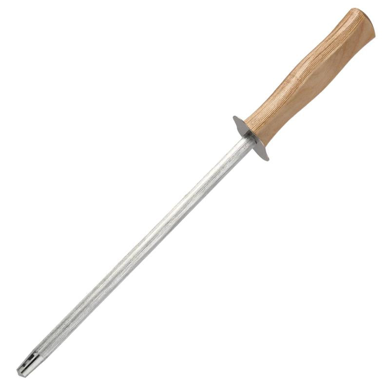 Chaira Afiladora Cocina 19 Cm. Mango Madera. Chaira Afilador Cuchillos / Tijeras Manual_0
