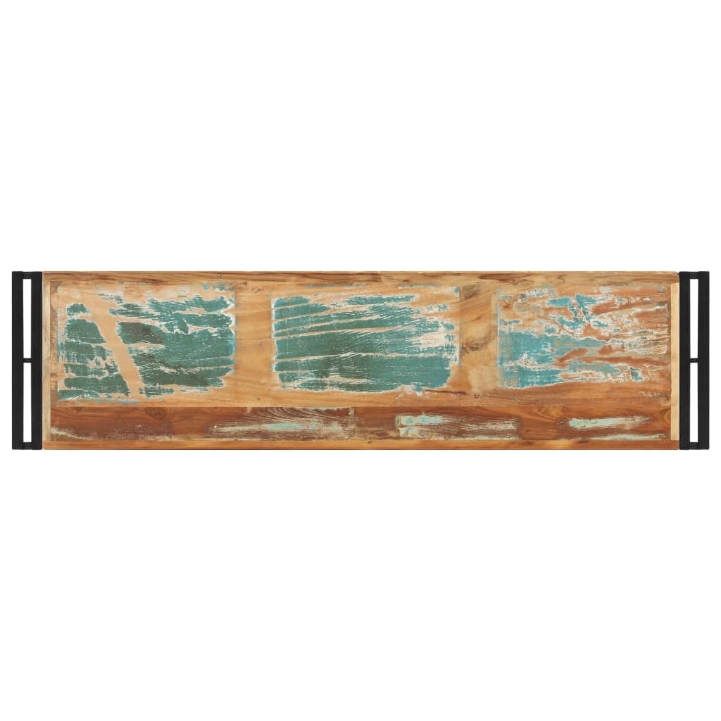Mesa Consola De Madera Maciza Reciclada 120x30x75 Cm_1