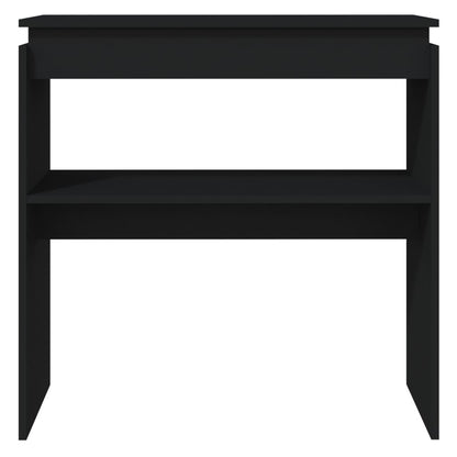 Mesa Consola Madera Contrachapada Negro 80x30x80 Cm_2