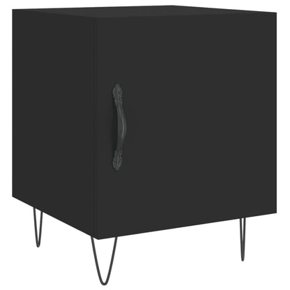 Mesitas De Noche 2 Uds Madera De Ingeniería Negro 40x40x50 Cm_3