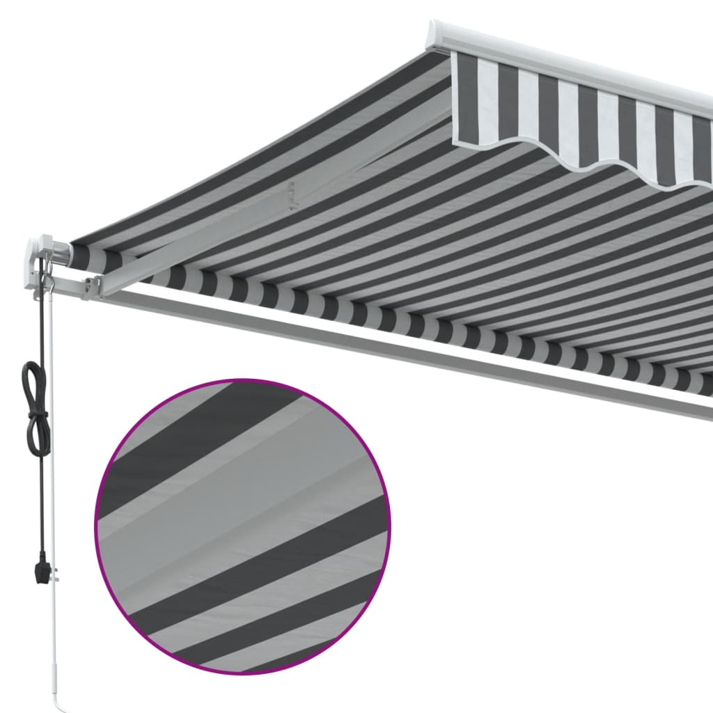 Toldo Retráctil Automático Gris Antracita Y Blanco 600x350 Cm_5