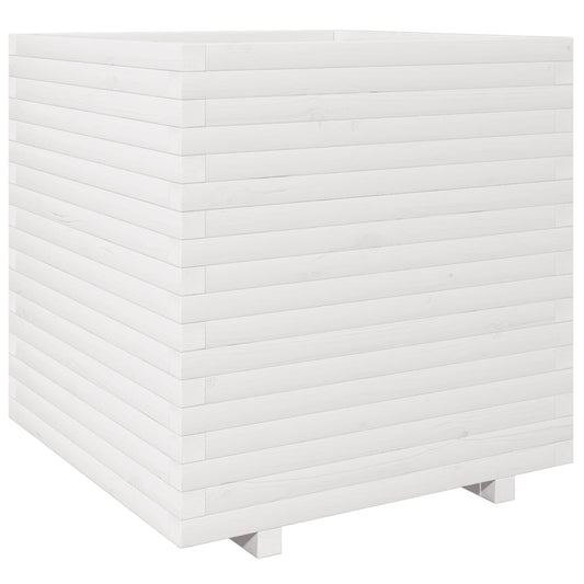 Jardinera Madera Maciza De Pino Blanco 70x70x72,5 Cm_0