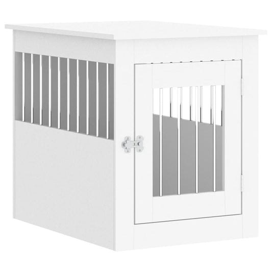 Vidaxl Jaula Para Perros Madera De Ingeniería Blanco 55x75x65 Cm_0