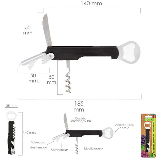 Abrebotellas Y Sacacorchos Con Descapsulador_0