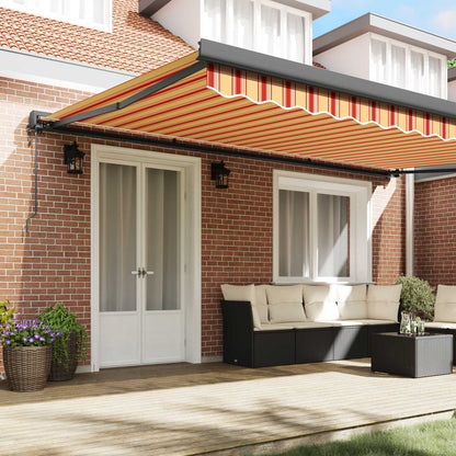 Toldo Retráctil Amarillo Y Naranja 500 X 300 X 165 Cm_2