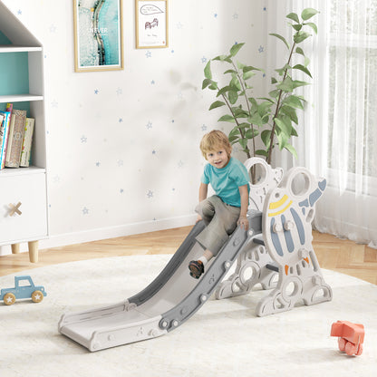 Aiyaplay Tobogán Para Niños De 18-36 Meses Con 3 Escaleras 157x46,5x80 Cm Gris_1