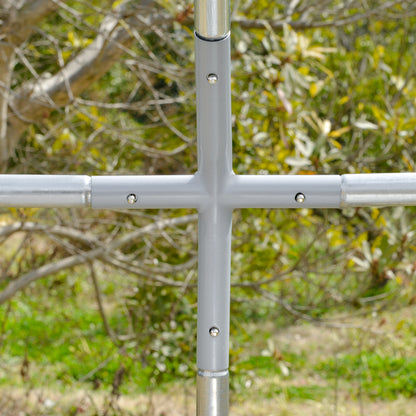 Pawhut Gallinero Exterior 2,8x3,8x1,97 M Para 6-12 Gallinas De Acero Galvanizado_4