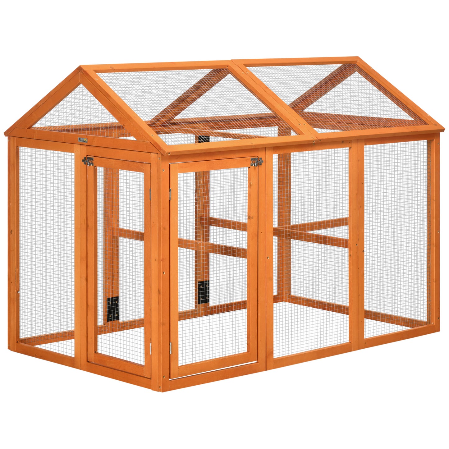 Pawhut Gallinero Para Exterior 140x88,5x106 Cm Para 1-3 Gallinas Madera Natural_0