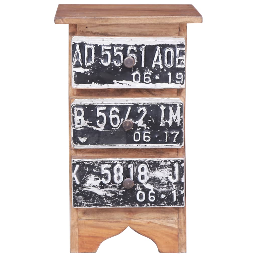 Mesita De Noche Madera Maciza De Caoba 30x30x51 Cm_1