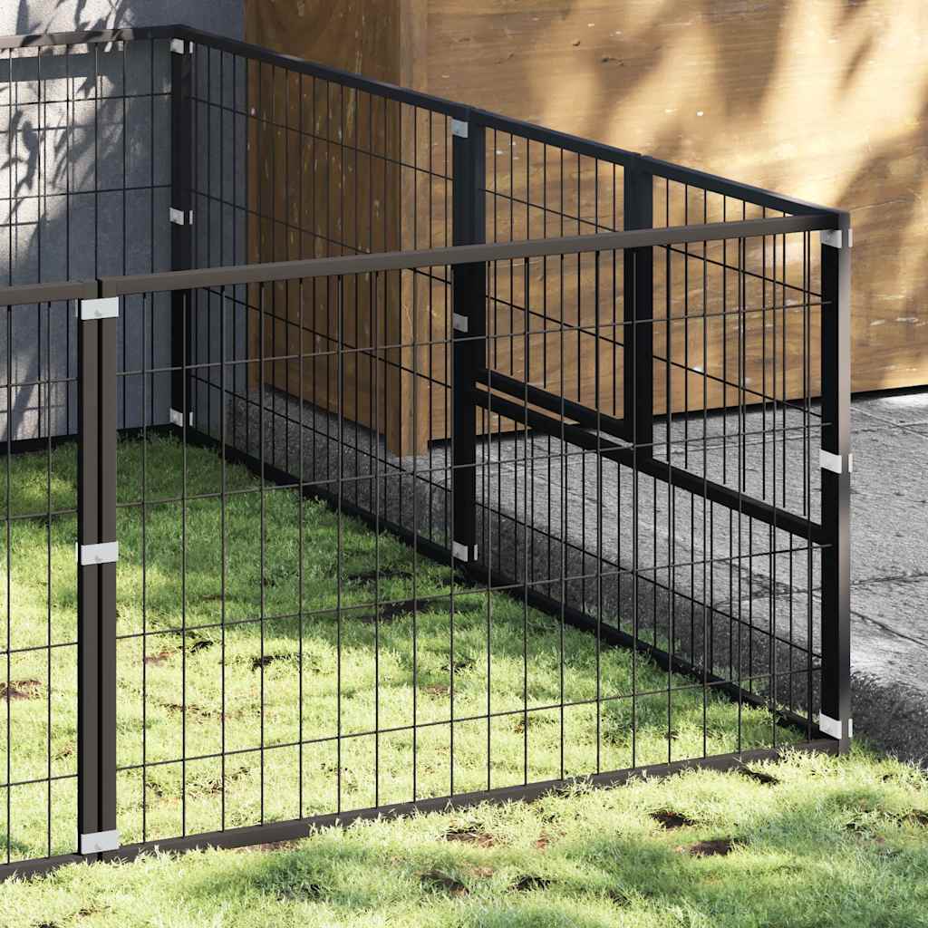 Perrera Acero 20 M² Negra_2