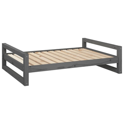 Vidaxl Cama Para Perros Madera Maciza De Pino Gris 105,5x75,5x28 Cm_0