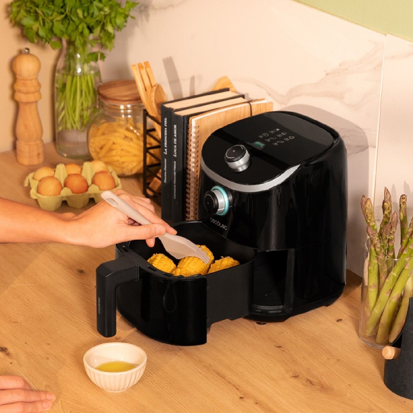 Freidora Sin Aceite De 2 L De Aire Caliente Cecofry Compact 2000. 900 W, Dietética, Manual Y Compacta, Tecnología Perfectcook, Termostato, Temperatu_1