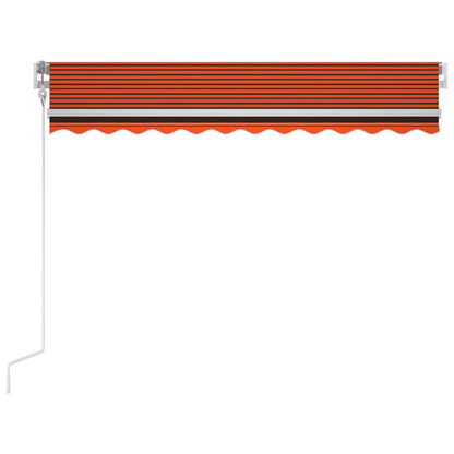 Toldo Automático Led Sensor De Viento Naranja Marrón 300x250 Cm_3