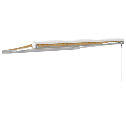 Toldo Retráctil Aluminio Y Tela Amarillo Y Blanco 3,5x2,5 M_4