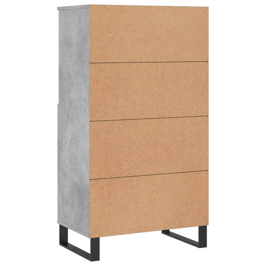 Aparador Alto Madera Contrachapada Gris Hormigón 60x36x110 Cm / Vetonek_0