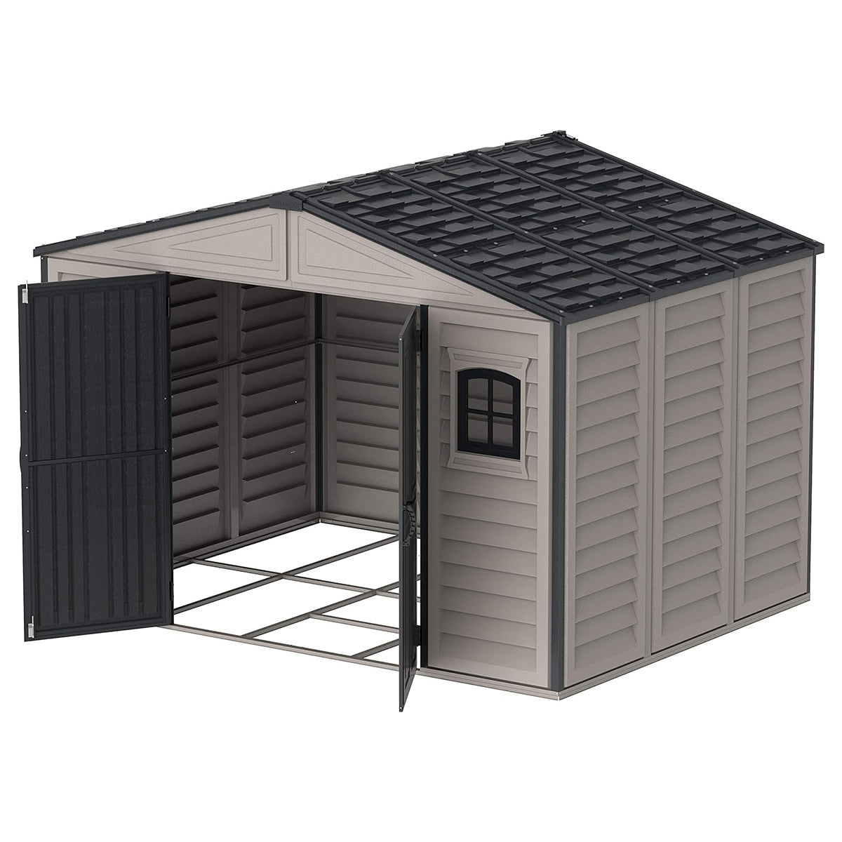 Caseta Jardín Woodbridge Plus 10.5×8 Pvc Gris Claro/oscuro_4
