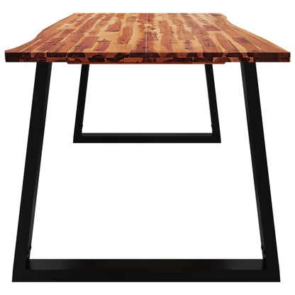 Mesa De Comedor Con Borde Vivo Madera Maciza Acacia 200x90x75cm_3