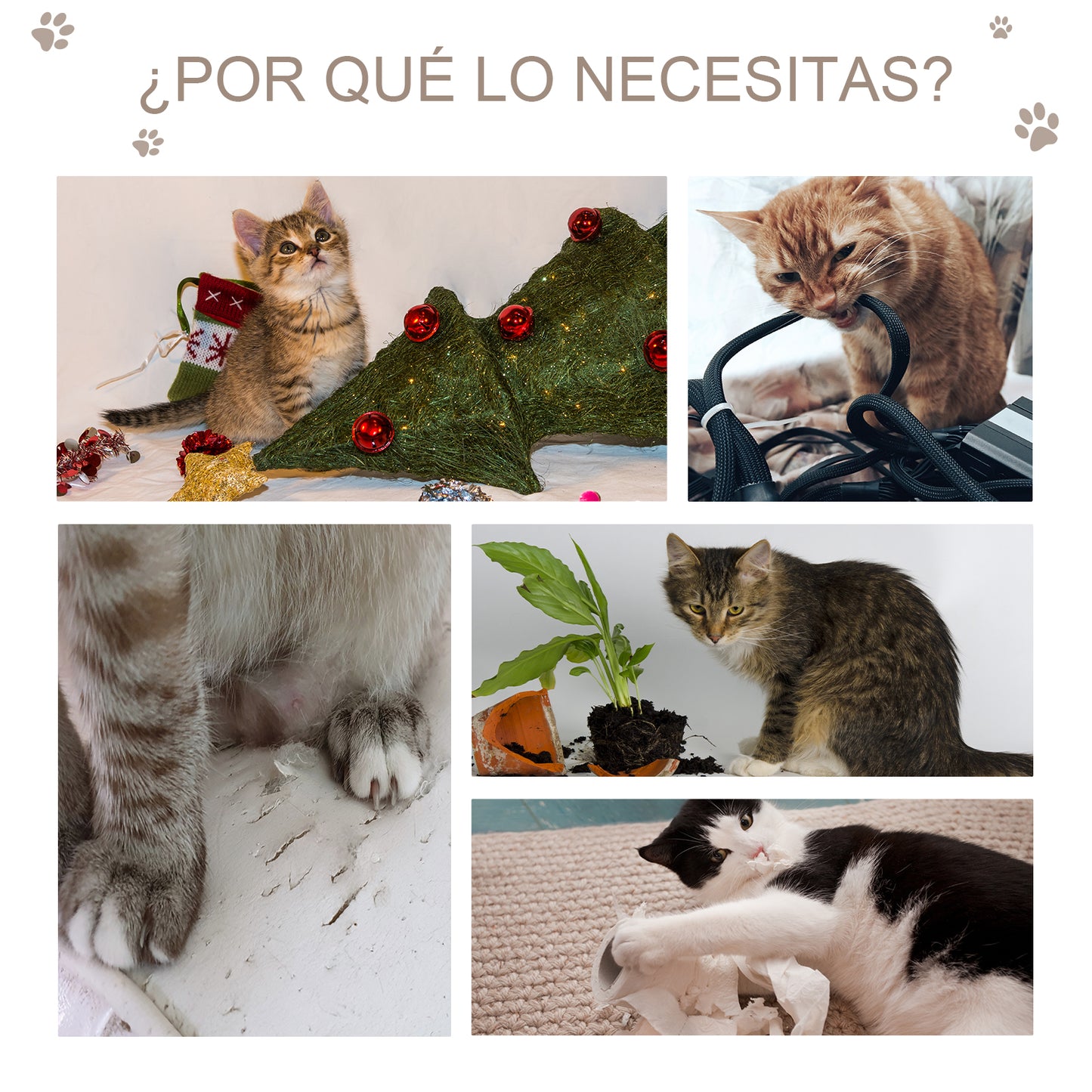Pawhut Rascador Para Gatos Medianos Con Postes De Sisal Y Plataformas Gris_5