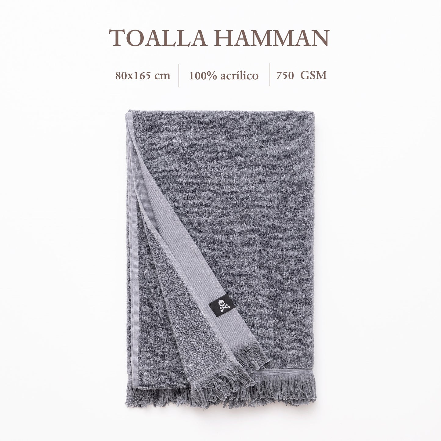 Toalla Hamman 80x165cm 100%algodón 380gsm Azul Scalpers Home_2