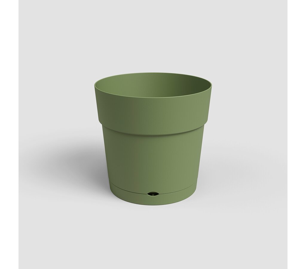 Artevasi Macetero Capri Ancha Verde De Plástico Reciclado 50cm_0