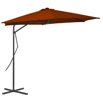 Vidaxl Sombrilla De Jardín Con Palo De Acero Terracota 300x230 Cm_1