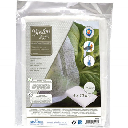 Tela protección de cultivos antiheladas Biotop 4 x 10 m 17 g/m²