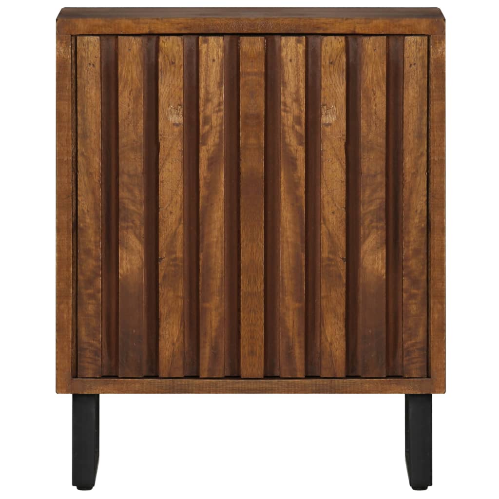 Mesita De Noche Madera Maciza De Mango 40x30x50 Cm_0