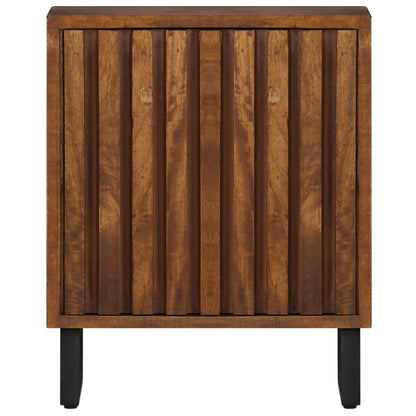 Mesita De Noche Madera Maciza De Mango 40x30x50 Cm_0