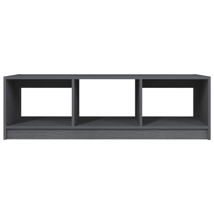 Mesa De Centro De Madera Maciza De Pino Gris 110x50x34 Cm_3