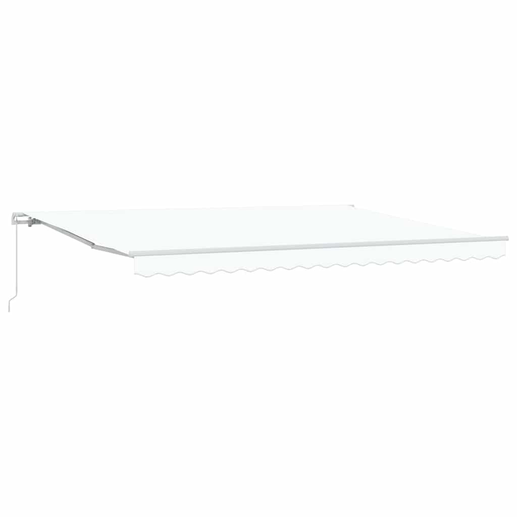 Toldo Retráctil Blanco 450 X 350 X 165 Cm Poliéster Y Aluminio_0