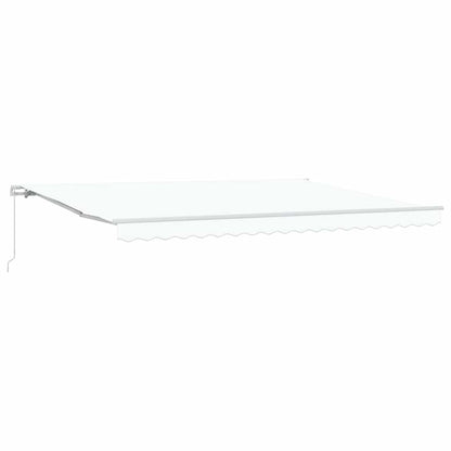 Toldo Retráctil Blanco 450 X 350 X 165 Cm Poliéster Y Aluminio_0