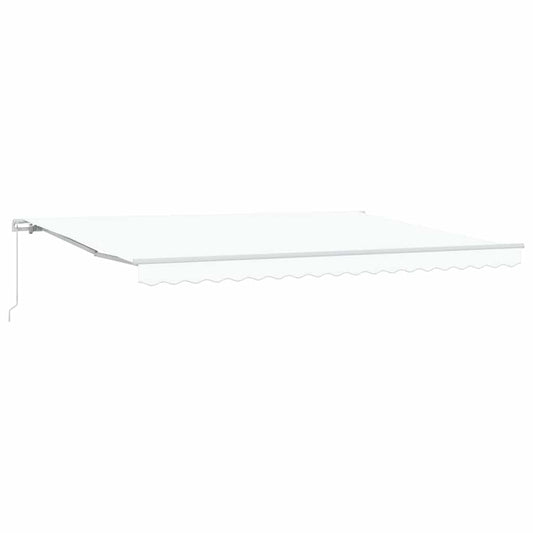 Toldo Retráctil Blanco 450 X 350 X 165 Cm Poliéster Y Aluminio_0