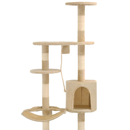 Vidaxl Rascador De Gatos De Pared Con Poste De Sisal 194 Cm Beige_5