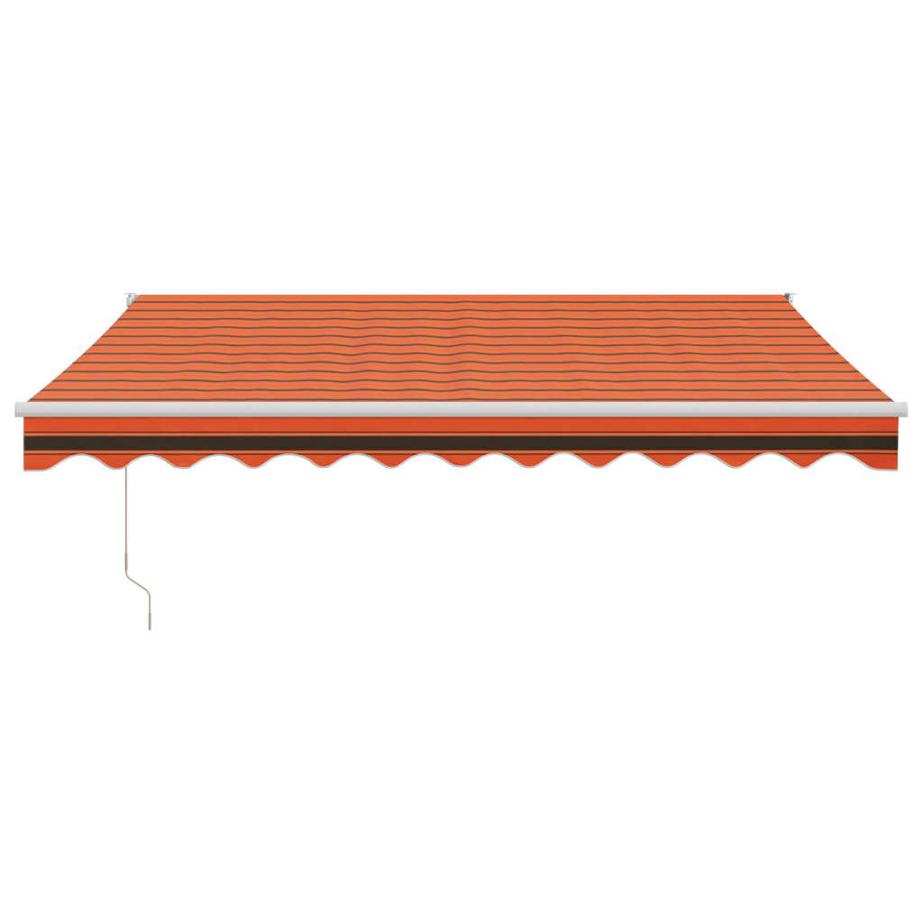 Toldo Retráctil Automático Naranja Y Marrón 3x2,5 M_2