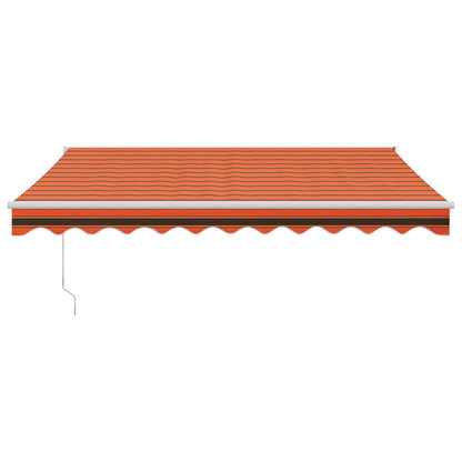Toldo Retráctil Automático Naranja Y Marrón 3x2,5 M_2