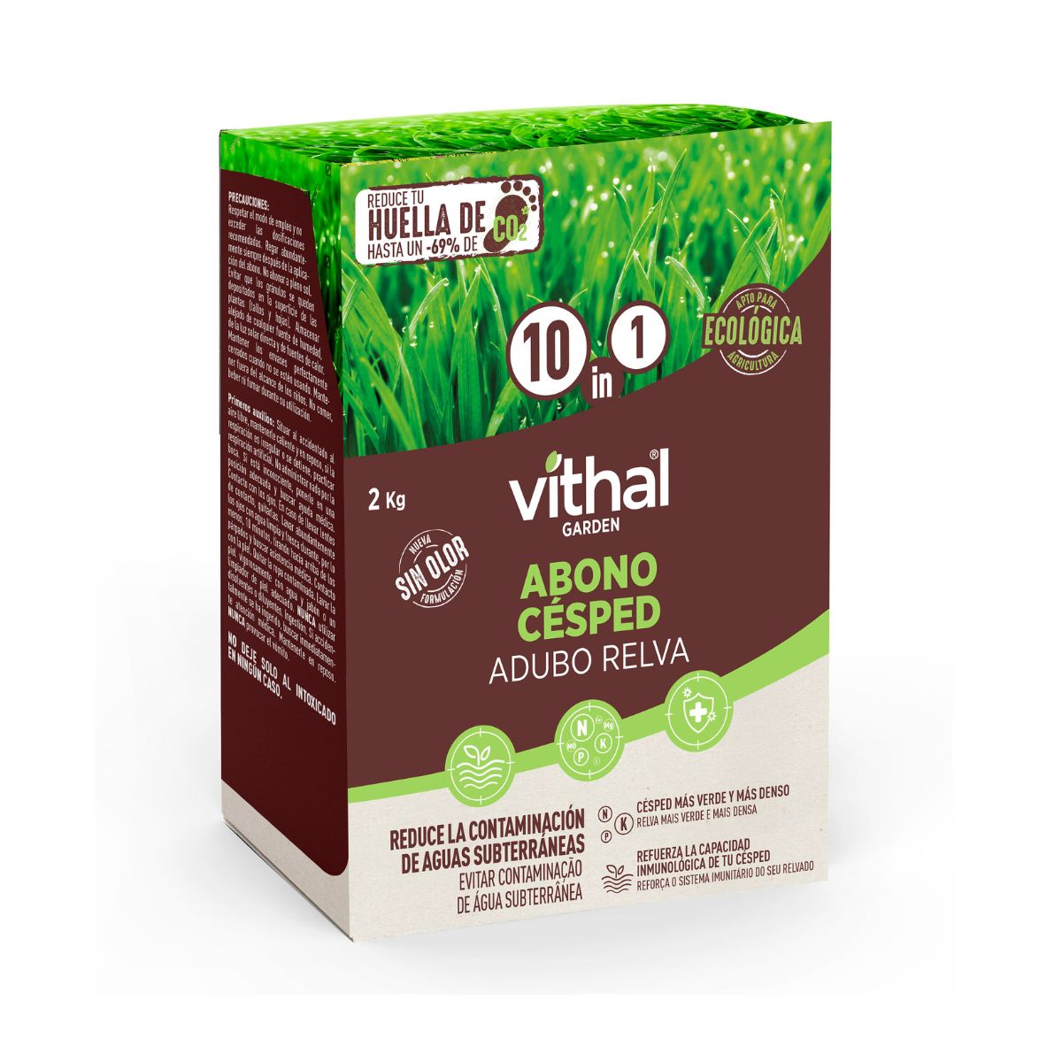 Abono Césped 10 en 1 Eco 2 Kg Vithal Garden