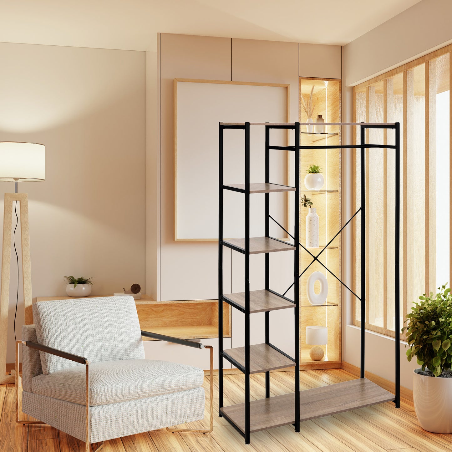 Well Home - Armario + 5 Estantes 100x40x170_2