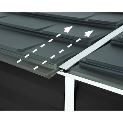 Cobertizo de jardín Pent 177x117 cm gris oscuro