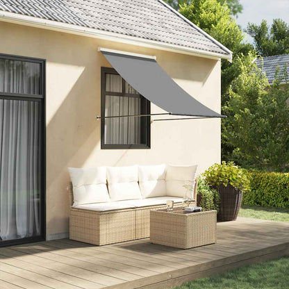 Toldo Retráctil De Tela Y Acero Gris Antracita 150x150 Cm_1