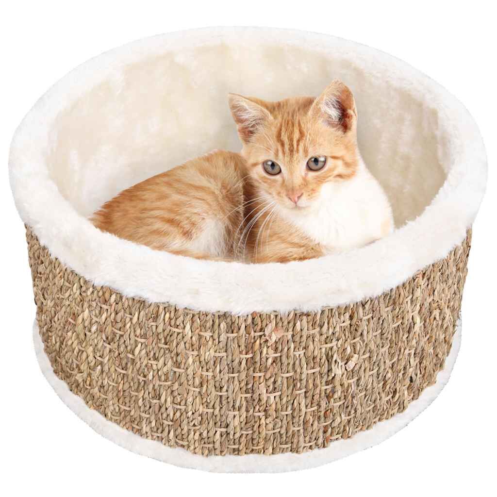 Vidaxl Cesta Redonda Para Gatos 36 Cm Hierba Marina_0