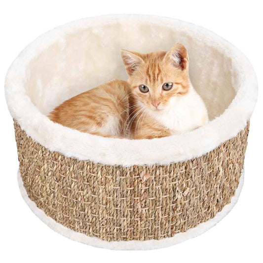 Vidaxl Cesta Redonda Para Gatos 36 Cm Hierba Marina_0