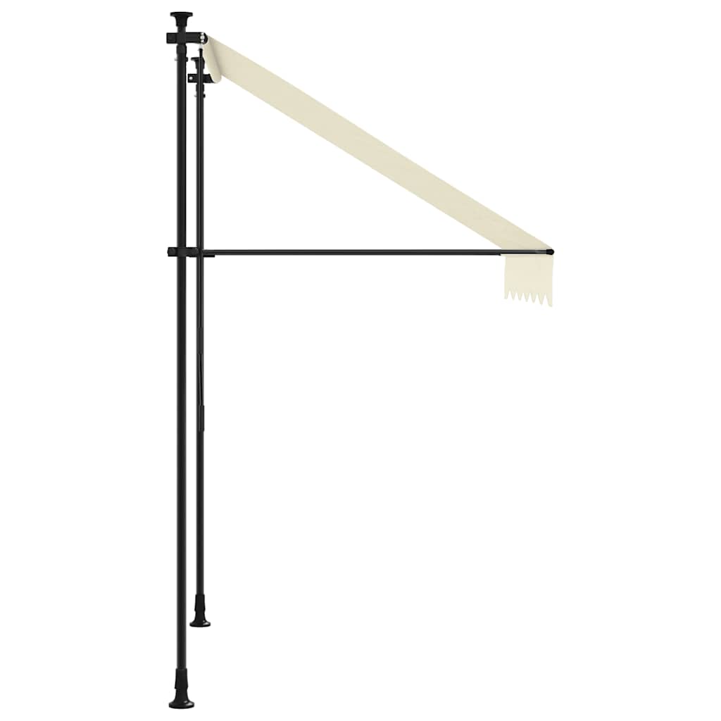 Toldo Retráctil Tela Y Acero Crema 200x115 Cm_4